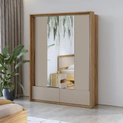 Kledingkast Imola - Eiken - 2-Deurs met Lades