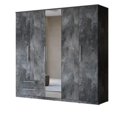 Kledingkast Nîmes – 5-Deurs incl. Spiegel - Marmer