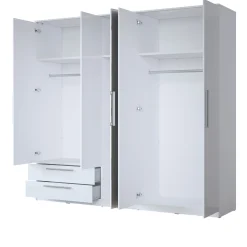 Kledingkast Nîmes – 5-Deurs incl. Spiegel - Wit