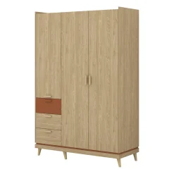 Kledingkast Skagen - Eiken - 3-Deurs met Lades