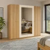 Kledingkast Verdal – 4-Deurs incl. Spiegel