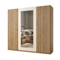 Kledingkast Verdal – 4-Deurs incl. Spiegel