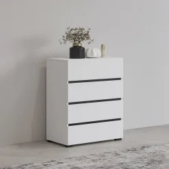 Ladekast Crotone - 4 lades - Wit