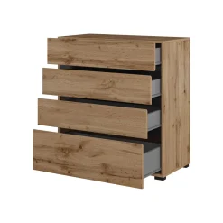 Ladekast Crotone - Eiken - 4 Lades