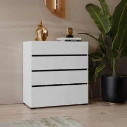 Ladekast Crotone - Wit - 4 Lades