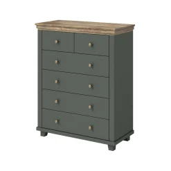 Ladekast Elvas - Donkergroen - 6 Lades