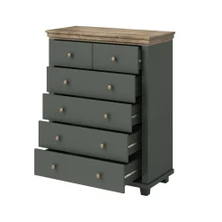 Ladekast Elvas - Donkergroen - 6 Lades