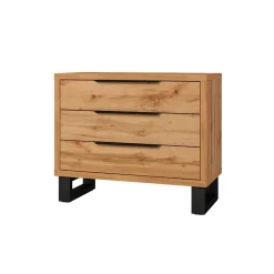 Ladekast Halmstad - 3 lades - Wotan Eiken