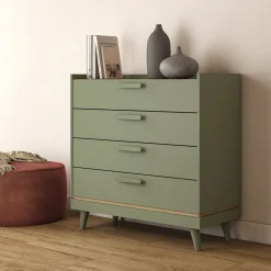 Ladekast Skagen - Groen - 4 Lades