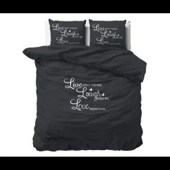 Live, laugh and love Antraciet