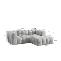 Loungebank Belfast Mini – Linker of Rechter loungegedeelte – Ruime keuze in stoffen en kleuren