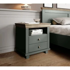 Nachtkastje met Lades Elvas - Donkergroen