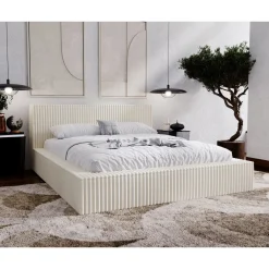 Opberg Bed Tino – Luxe Ribstof Bekleding | Zacht, Warm & Duurzaam
