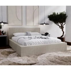 Opberg Bed Tino – Luxe Ribstof Bekleding | Zacht, Warm & Duurzaam