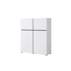 Opbergkast Crotone - 4-deurs - Wit