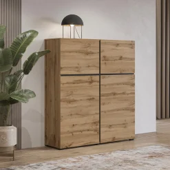 Opbergkast Crotone - 4-deurs - Wotan Eiken
