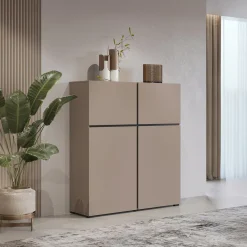 Opbergkast Crotone - 4-deurs - Taupe