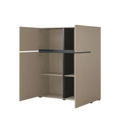 Opbergkast Crotone - 4-deurs - Taupe