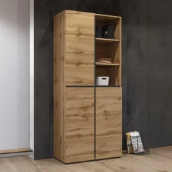 Opbergkast Crotone - 3-deurs - Wotan Eiken