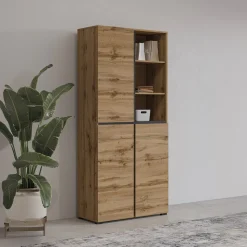 Opbergkast Crotone - 3-deurs - Wotan Eiken