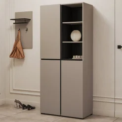 Opbergkast Crotone - 3-deurs - Taupe