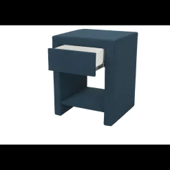 OP=OP Hocker met 1 lade Kunstleer Grijs/Blauw