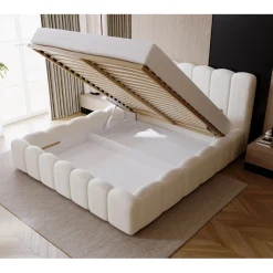 OP=OP Opberg Bed Boris 180 x 200 Chenille Grijs