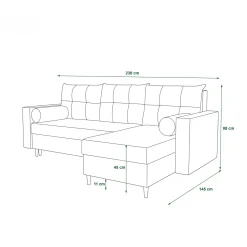 OP=OP Slaapbank met opbergruimte Mick Grijs | Hoekbank