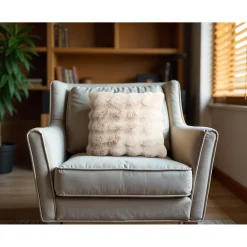 Pom Rabbit Fur - sierkussen Zand (50 x 50)