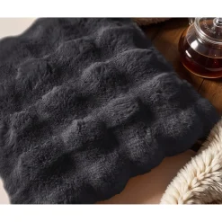 Pom Rabbit Fur - sierkussen Antraciet (50 x 50)