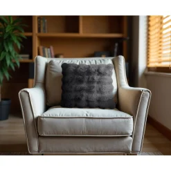 Pom Rabbit Fur - sierkussen Antraciet (50 x 50)