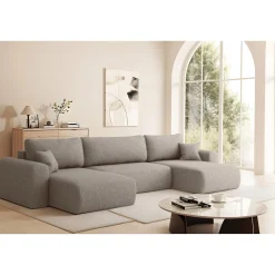 Slaapbank Canberra met Opbergruimte | U-bank – Universeel – Ruime keuze in stof en kleur