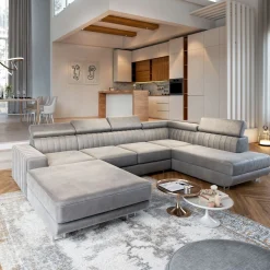 Slaapbank met opbergruimte Nero | U-bank