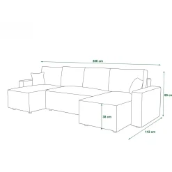Slaapbank met opbergruimte Pom | U-bank