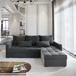 Slaapbank met Opbergruimte Kos | Hoekbank - Kies je kleur