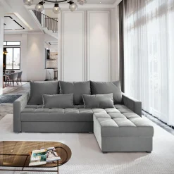 Slaapbank met Opbergruimte Kos | Hoekbank - Kies je kleur