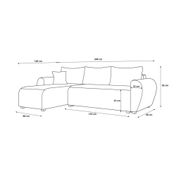 Slaapbank met opbergruimte Max | L-Hoekbank | Universeel