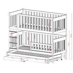 Stapelbed Emiel - Wit - Direct Leverbaar!