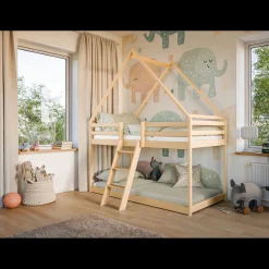 Stapelbed met Dakje Sven - Kinderbed - Leverbaar in 6 kleuren!