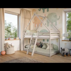 Stapelbed met Dakje Sven - Kinderbed - Leverbaar in 6 kleuren!