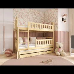 Stapelbed met Lade Bas - 3-persoons - 90 x 200 - Kinderbed