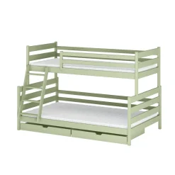 Stapelbed met Lade Faas - 3-persoons - 90/120 x 200 - Kinderbed - Leverbaar in 8 kleuren!