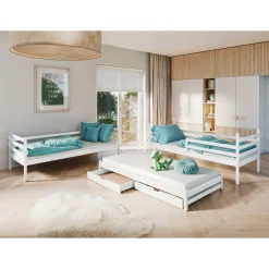 Stapelbed met Lade Luuk - 3-persoons - Kinderbed - Leverbaar in 8 kleuren!