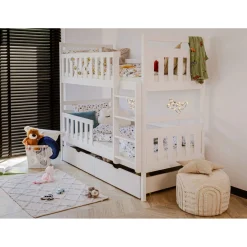 Stapelbed met Lade Mira - Wit - Direct Leverbaar!