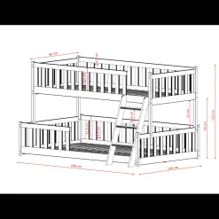 Stapelbed Niels - Wit - Direct Leverbaar!