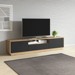 TV-meubel Asmund - 2-deurs incl. lade - Wotan Eiken v2