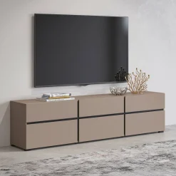 TV-meubel Crotone - 3-kleps incl. 3 lades - Taupe