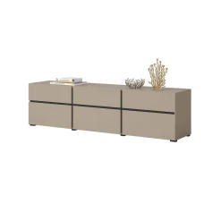 TV-meubel Crotone - 3-kleps incl. 3 lades - Taupe