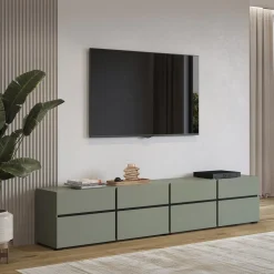 TV-meubel Crotone - 4-kleps incl. 4 lades - Groen