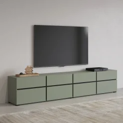 TV-meubel Crotone - 4-kleps incl. 4 lades - Groen